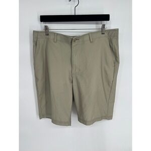 Bolle Mens Khaki Tan Micro Stripe Performance Golf Shorts‎ Size 36 Stretch